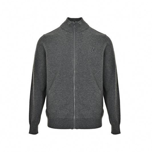 Tonal Signature Zip-Through Knit