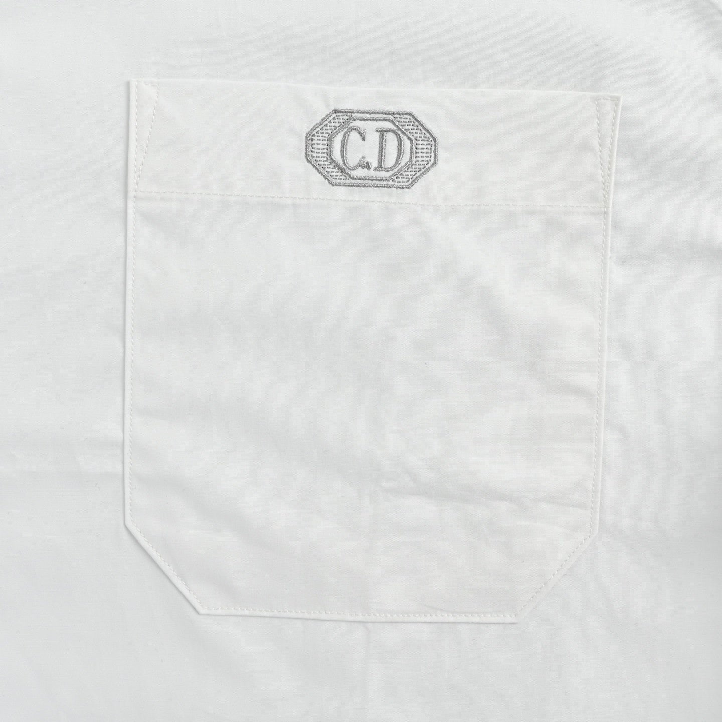 C.D Logo Pocket Button-Down Shirt | White