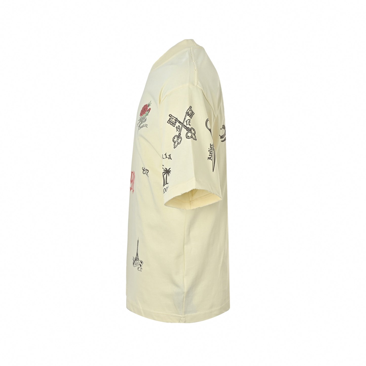 Tattoo Flash Graphic T-Shirt | Cream