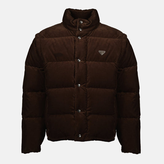 Brown Corduroy Puffer Jacket