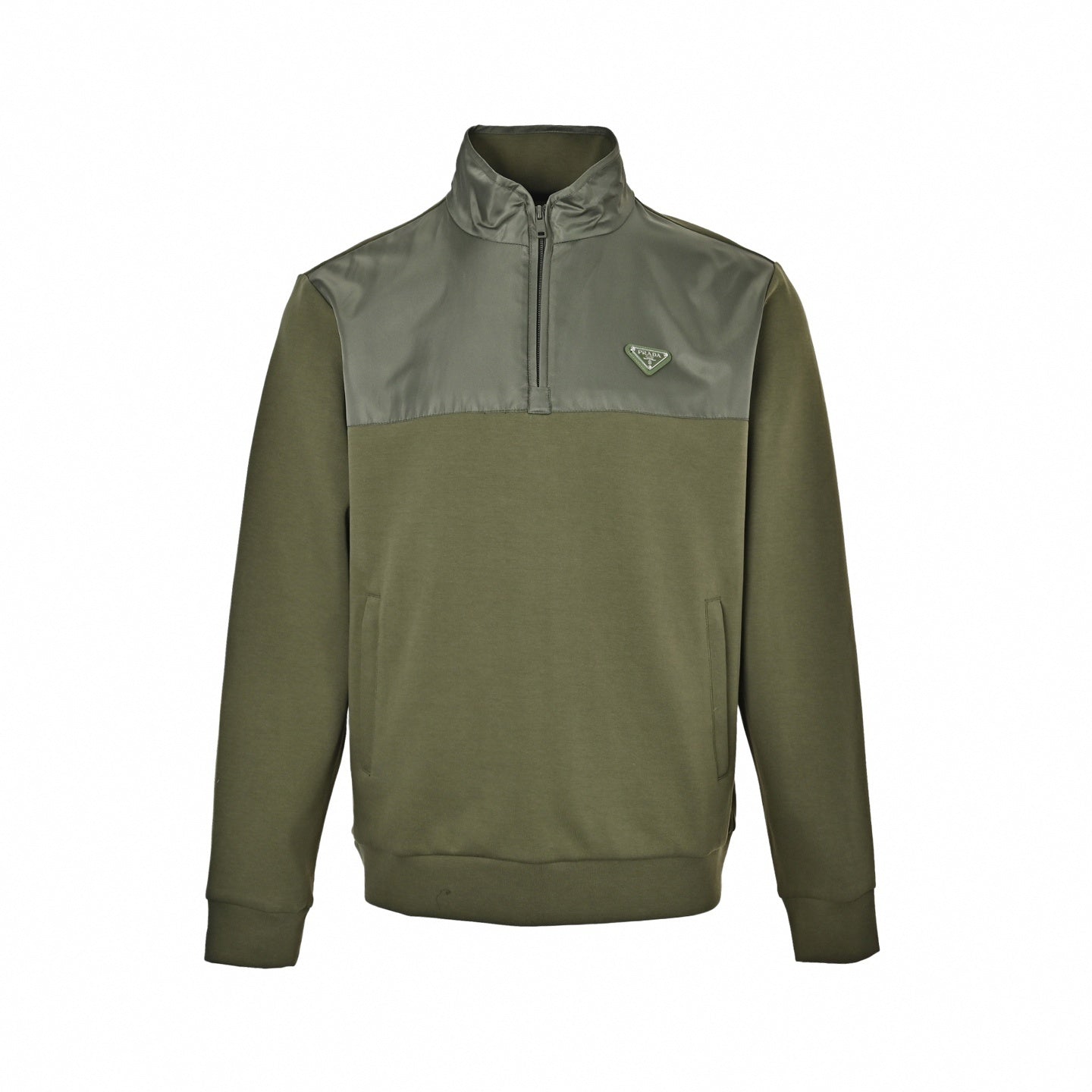 Re-Nylon and Cotton Half-Zip Sweatshirt