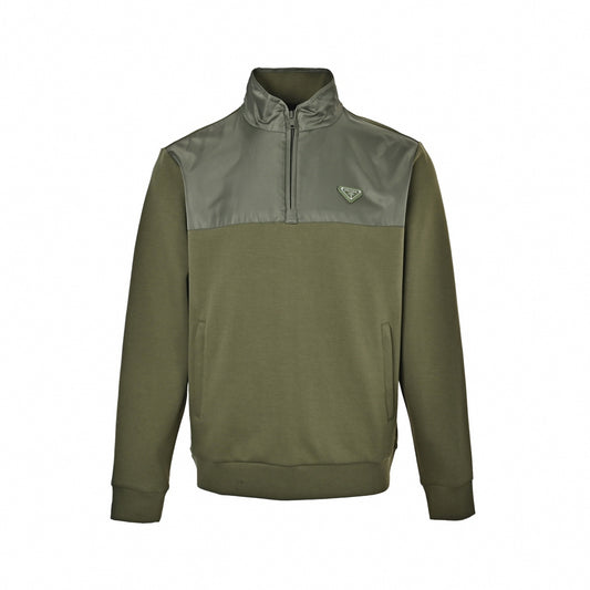Re-Nylon and Cotton Half-Zip Sweatshirt