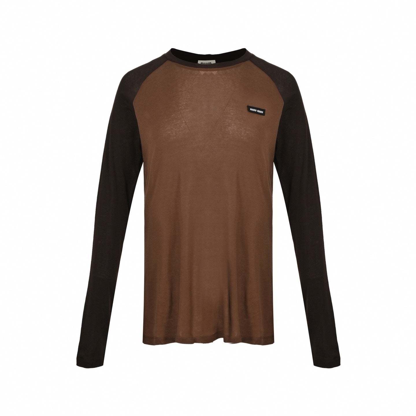 Contrast Raglan Long Sleeve | Brown