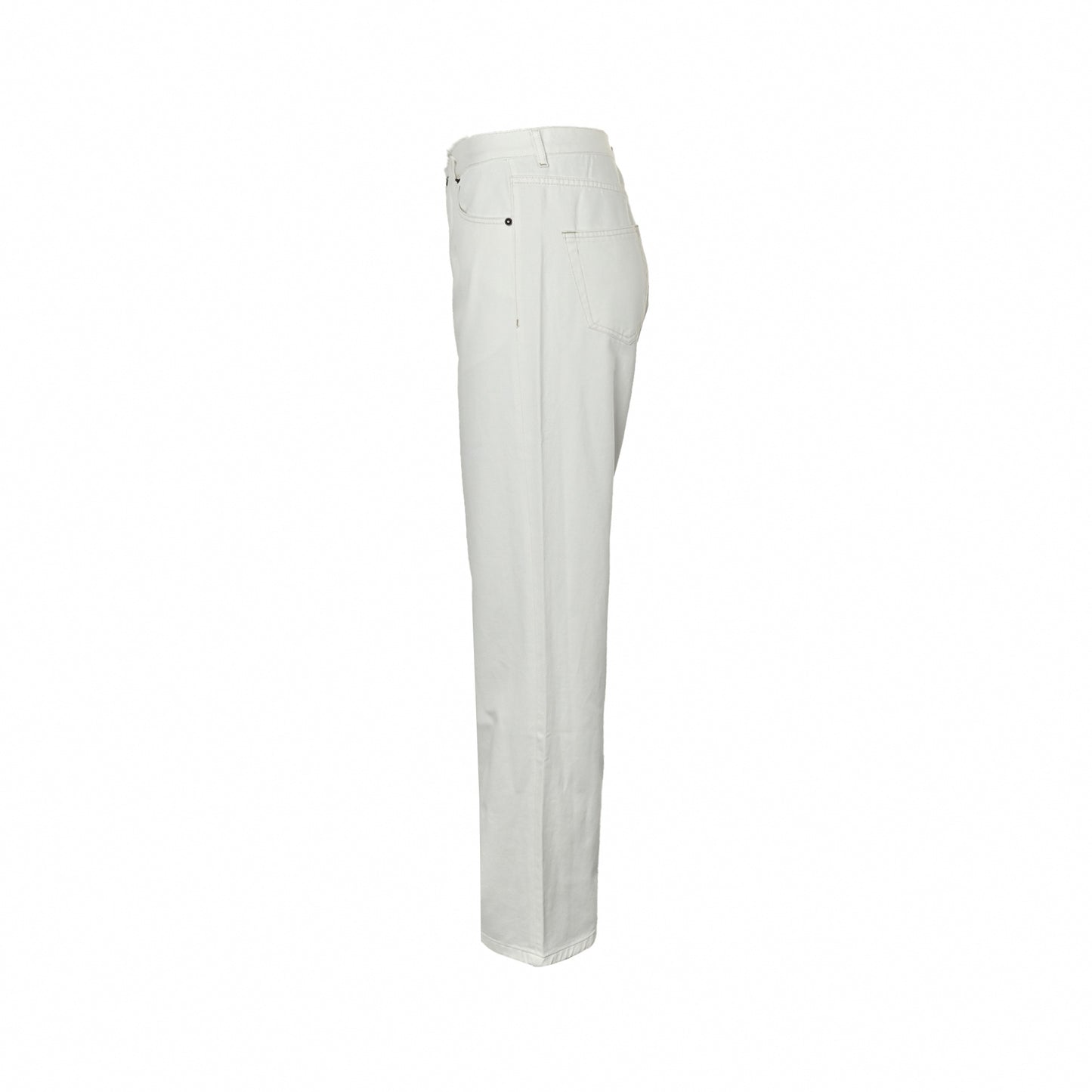 Straight-Leg Denim Jeans - White