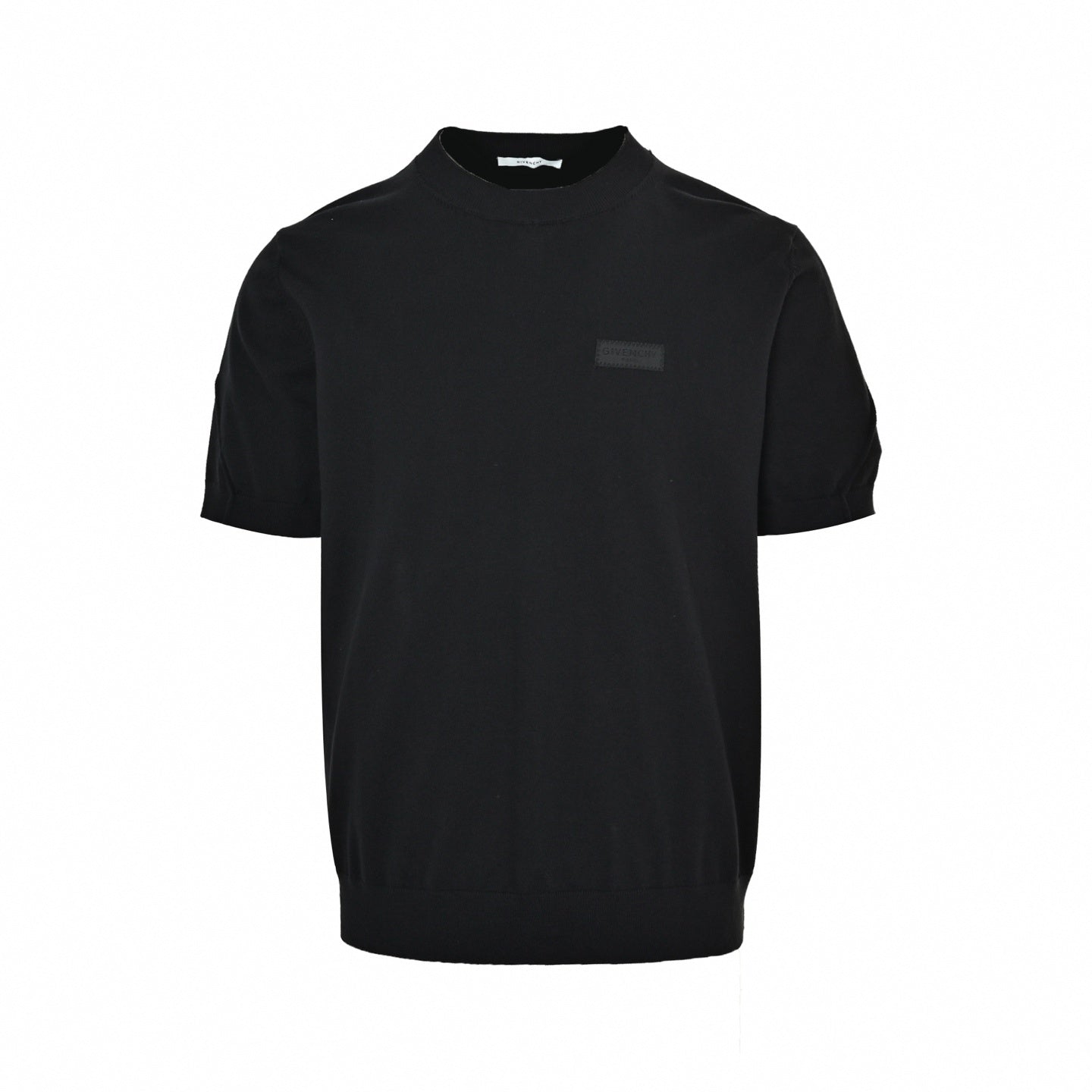 Black-on-Black Grosgrain Patch T-Shirt - Black
