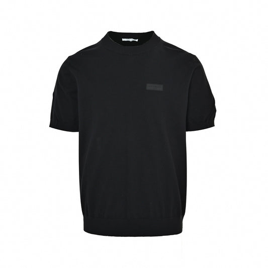 Black-on-Black Grosgrain Patch T-Shirt - Black
