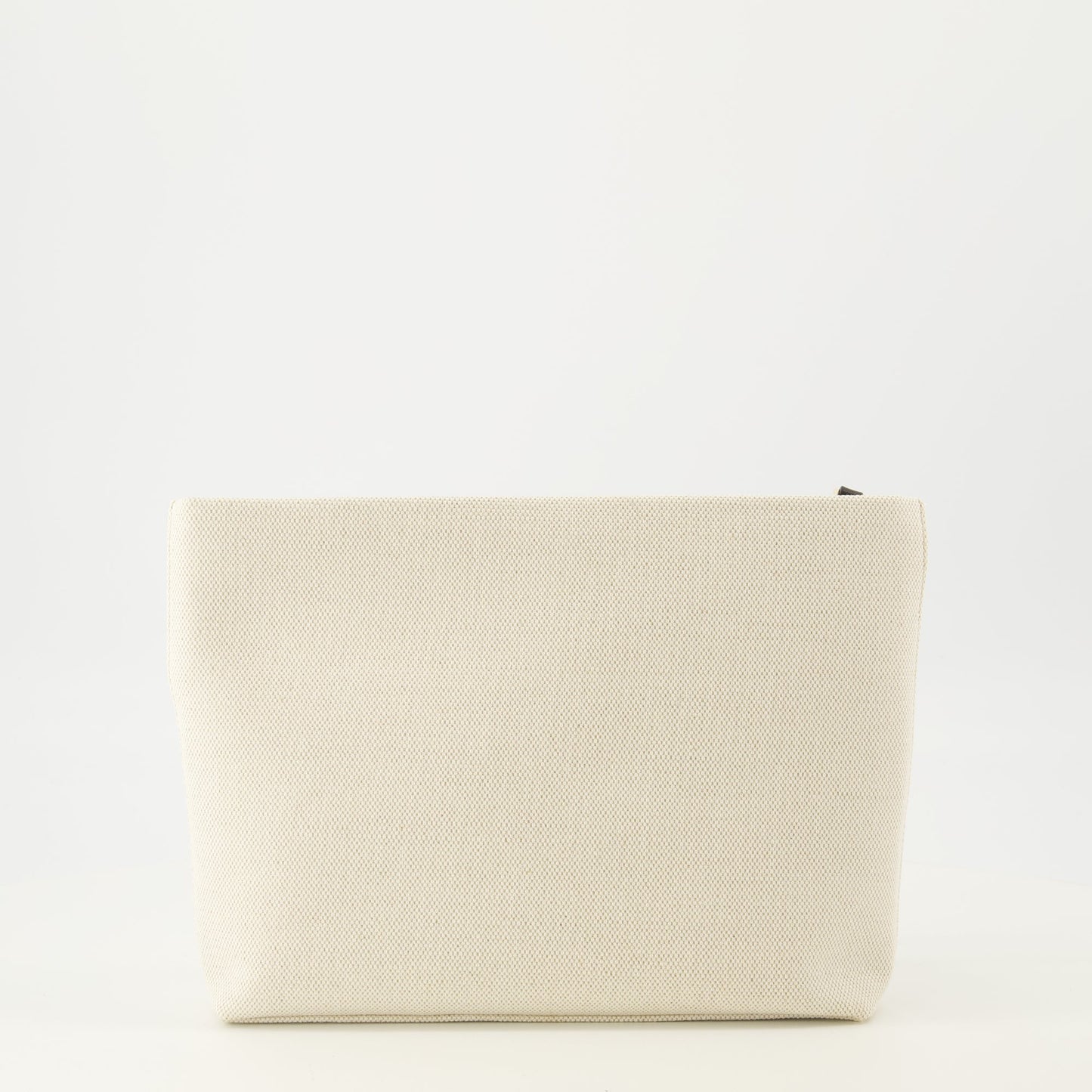 Beige Canvas Clutch