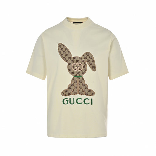 Monogram Rabbit T-Shirt - Cream