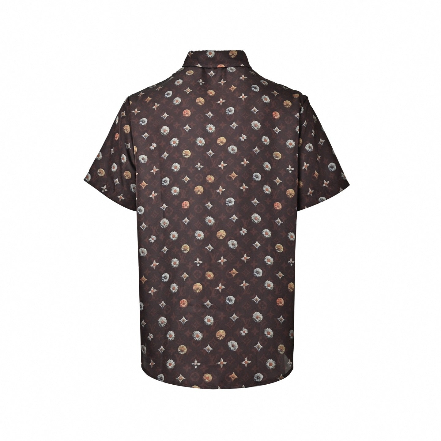 Botanical Monogram Short-Sleeve Shirt - Brown