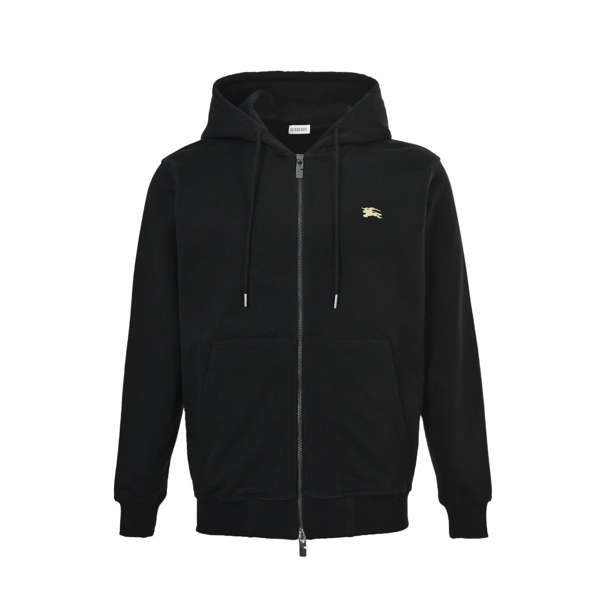 Cross-Stitched EKD Pixelated Full-Zip Hoodie in Black
