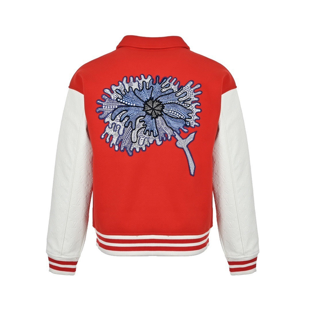 x Yayoi Kusama floral-embroidery jacket