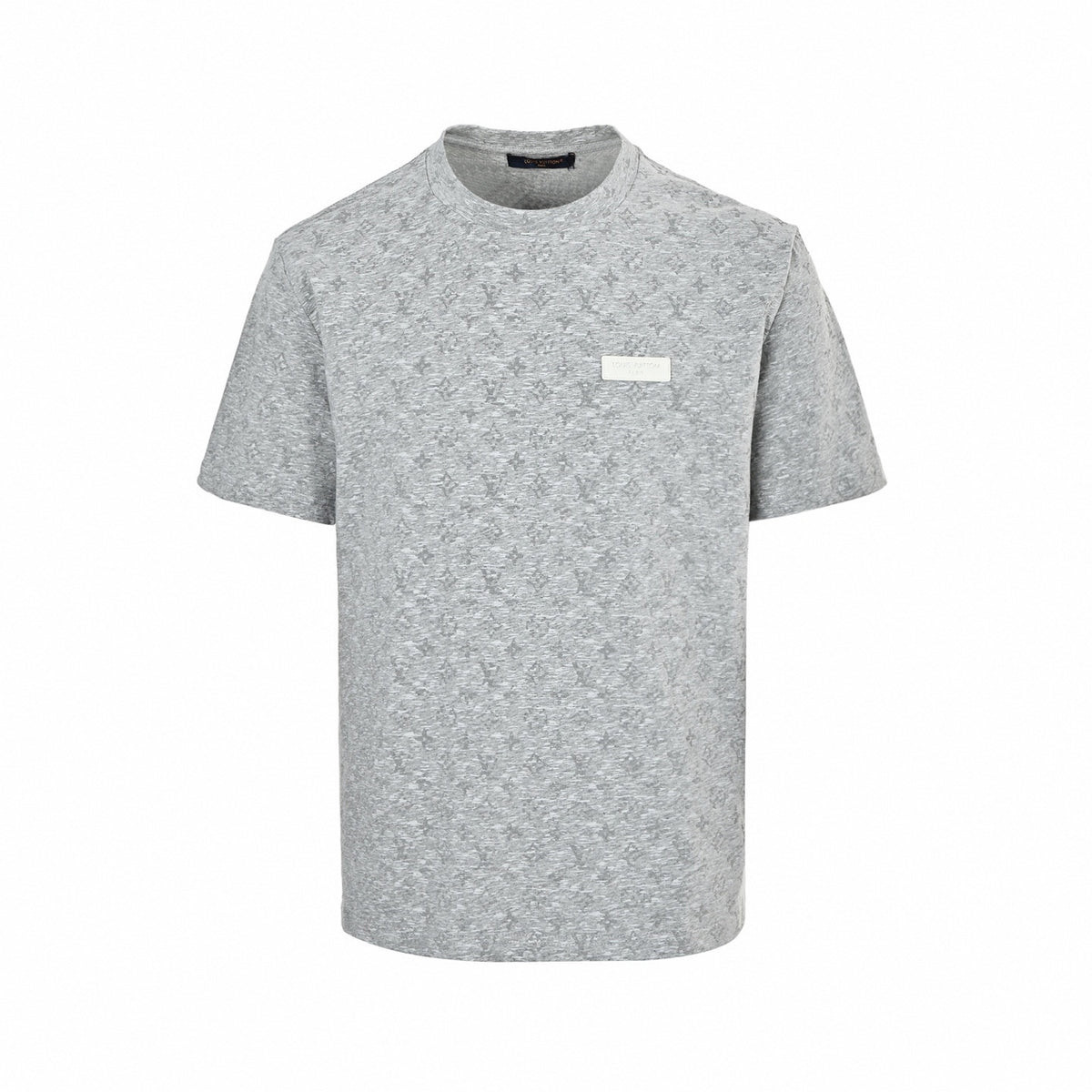 Heather Grey Monogram Jacquard Tee