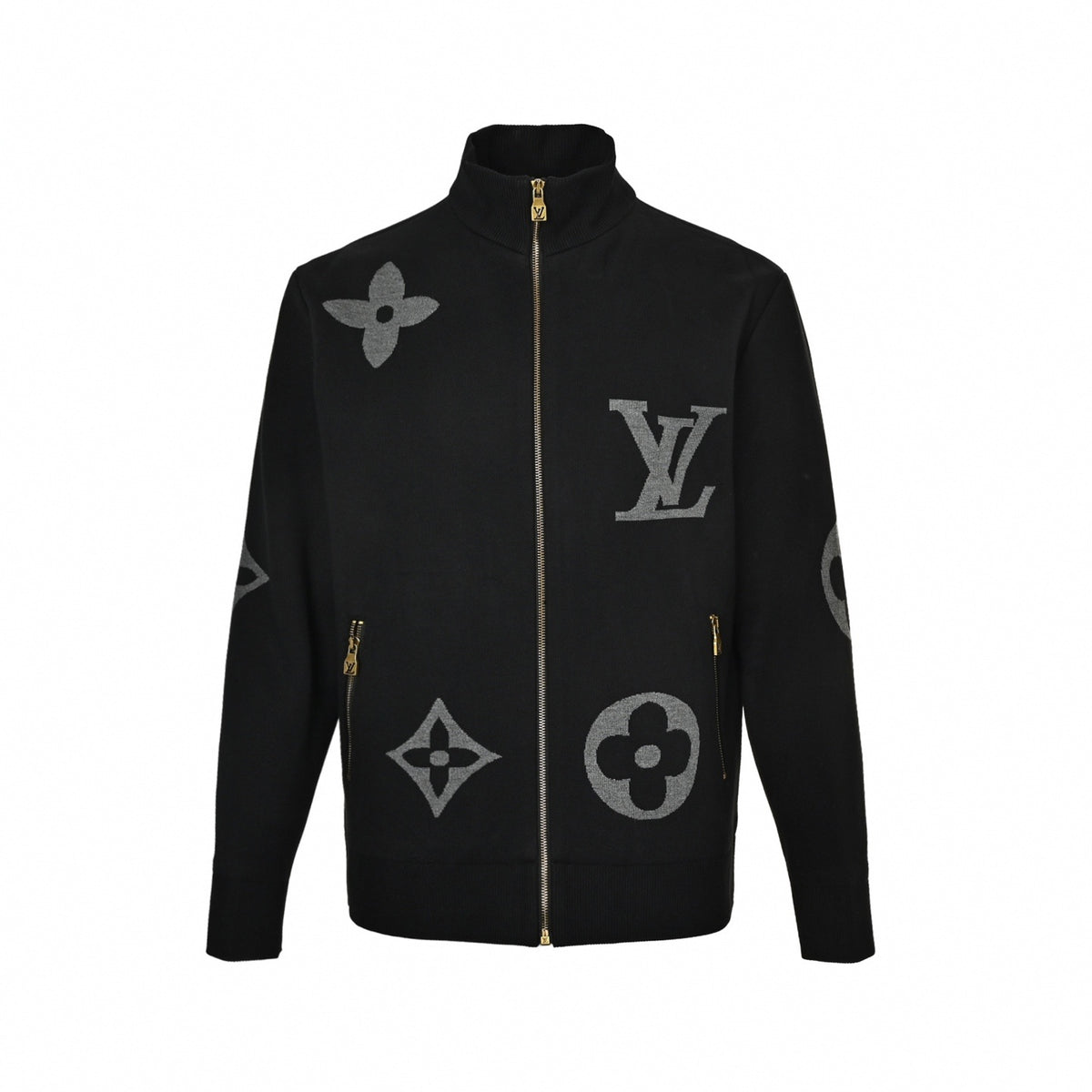 Giant Monogram Full-Zip Knit Jacket