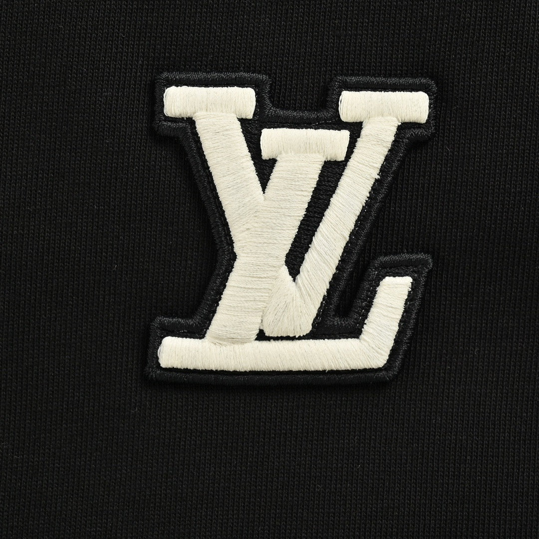 Raised LV Patch T-Shirt - Black