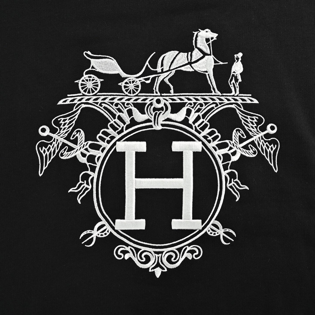 Monochrome Ex-Libris Graphic Crewneck - Black