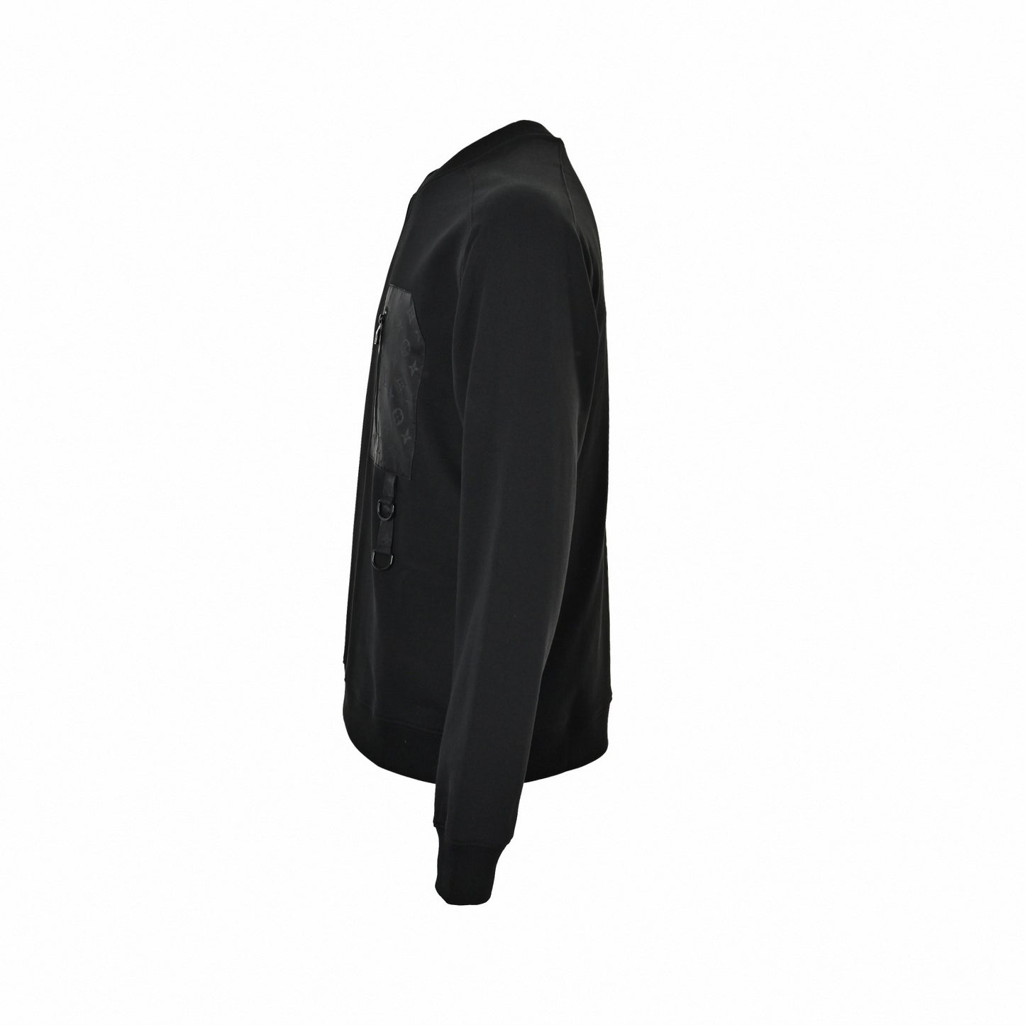 D-Ring Detail Monogram Sweatshirt - Black