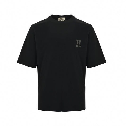 Lambskin Horse Cutout H Logo T-Shirt