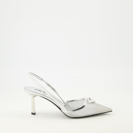Silver Mesh Heels