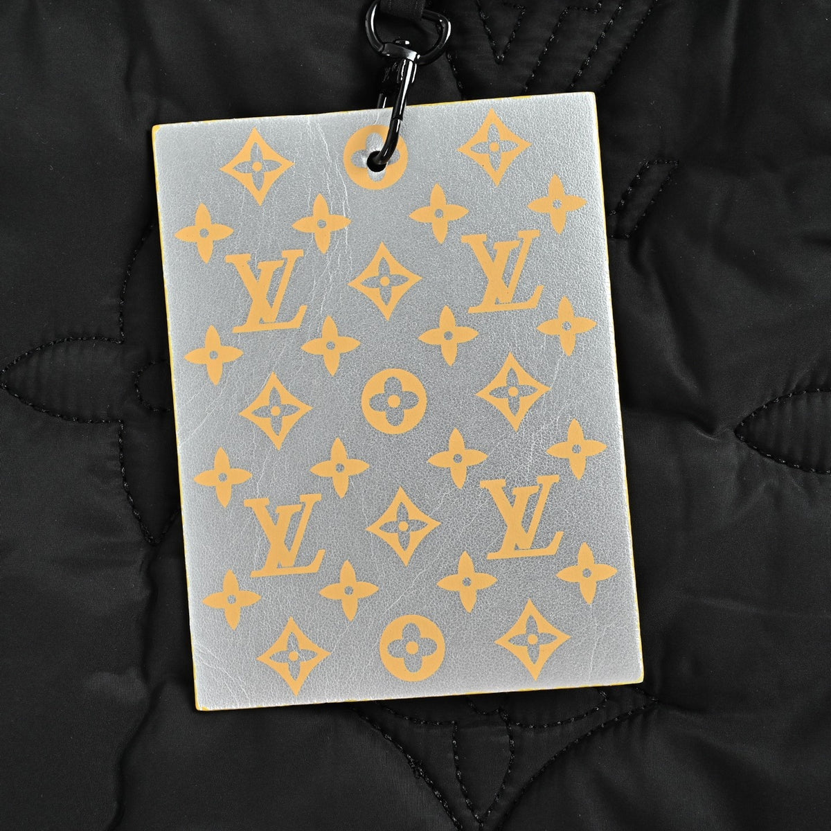 Monogram Quilted Utility Overshirt Jacket in Black