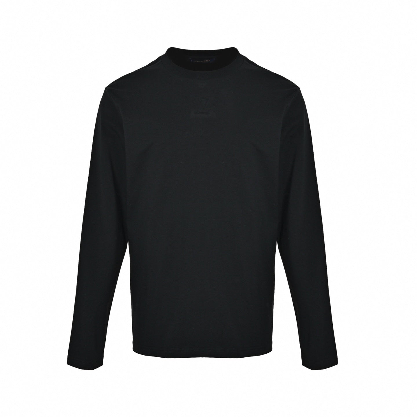 Embossed Logo Long-Sleeve T-Shirt - Black