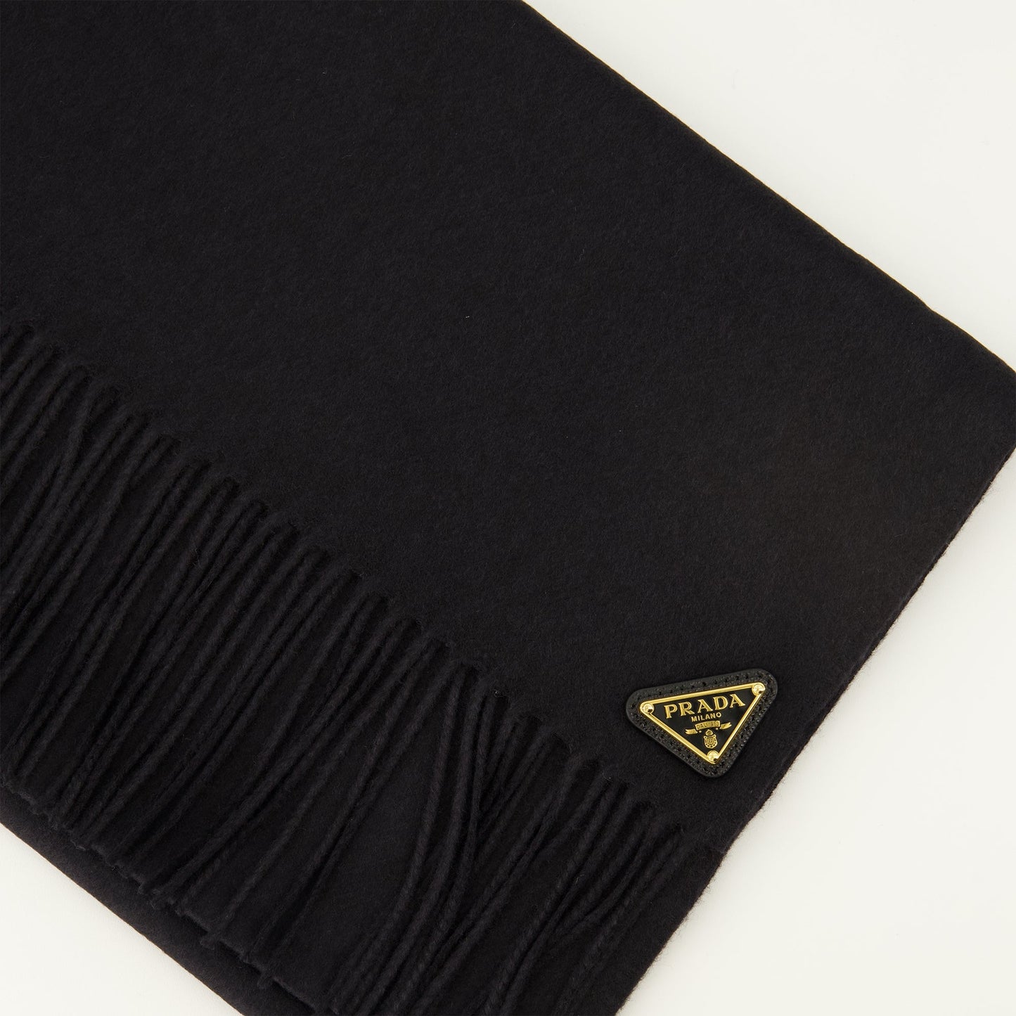 Black Silk and Cashmere Scarf