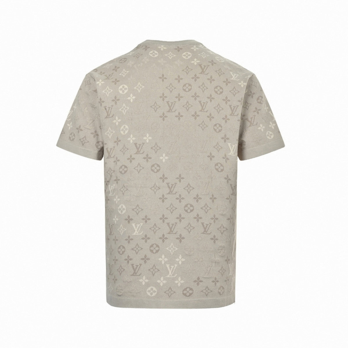 Monogram Jacquard Knit T-Shirt - Beige