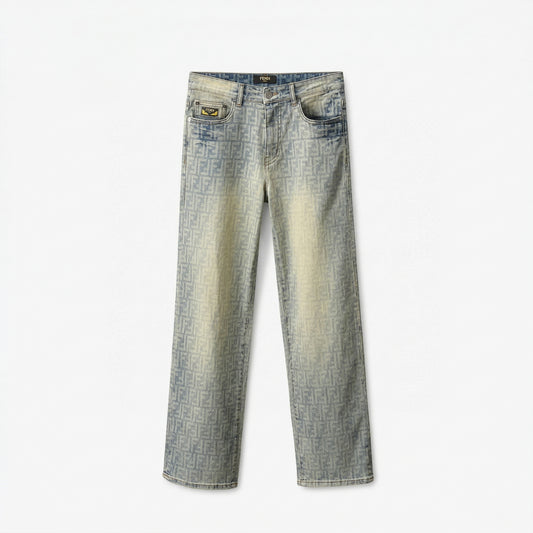 Zucca Monogram Jeans | Vintage Light Wash