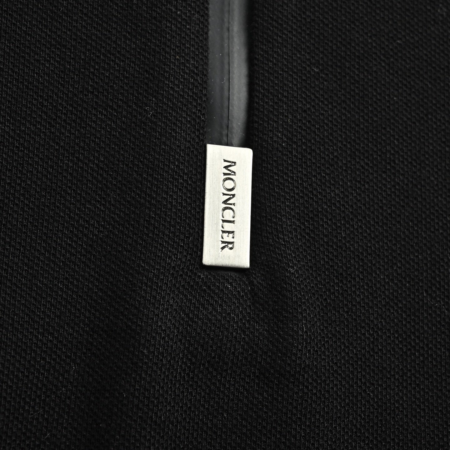 Zip-Neck Polo Shirt - Black