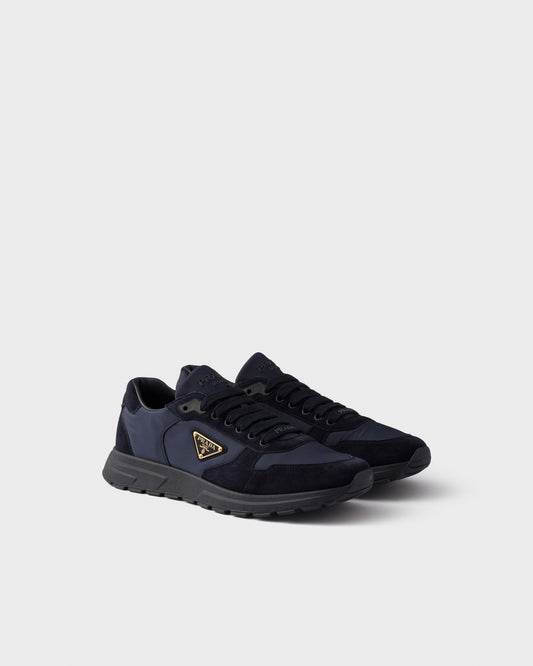 Re-Nylon and Suede Sneakers | Navy