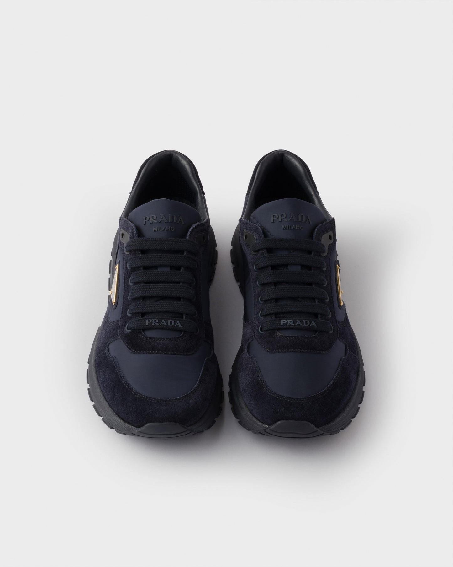 Re-Nylon and Suede Sneakers | Navy