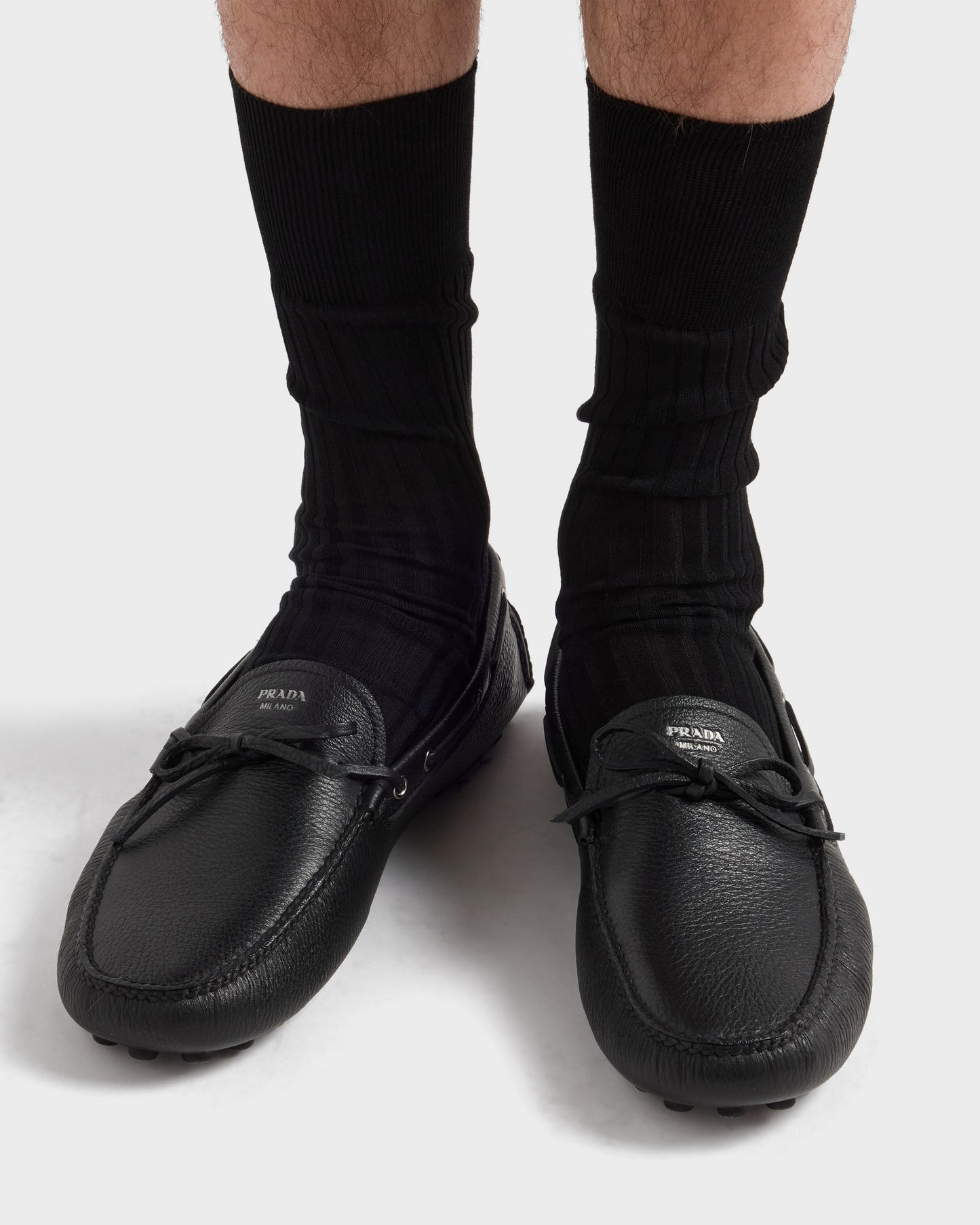 Leather Driver Loafers | Black