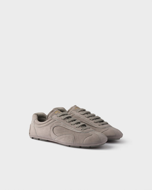 Suede Low-Top Sneakers | Taupe
