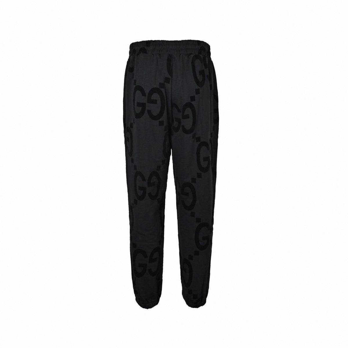 Jumbo GG Flocked Velvet Track Trousers in Black
