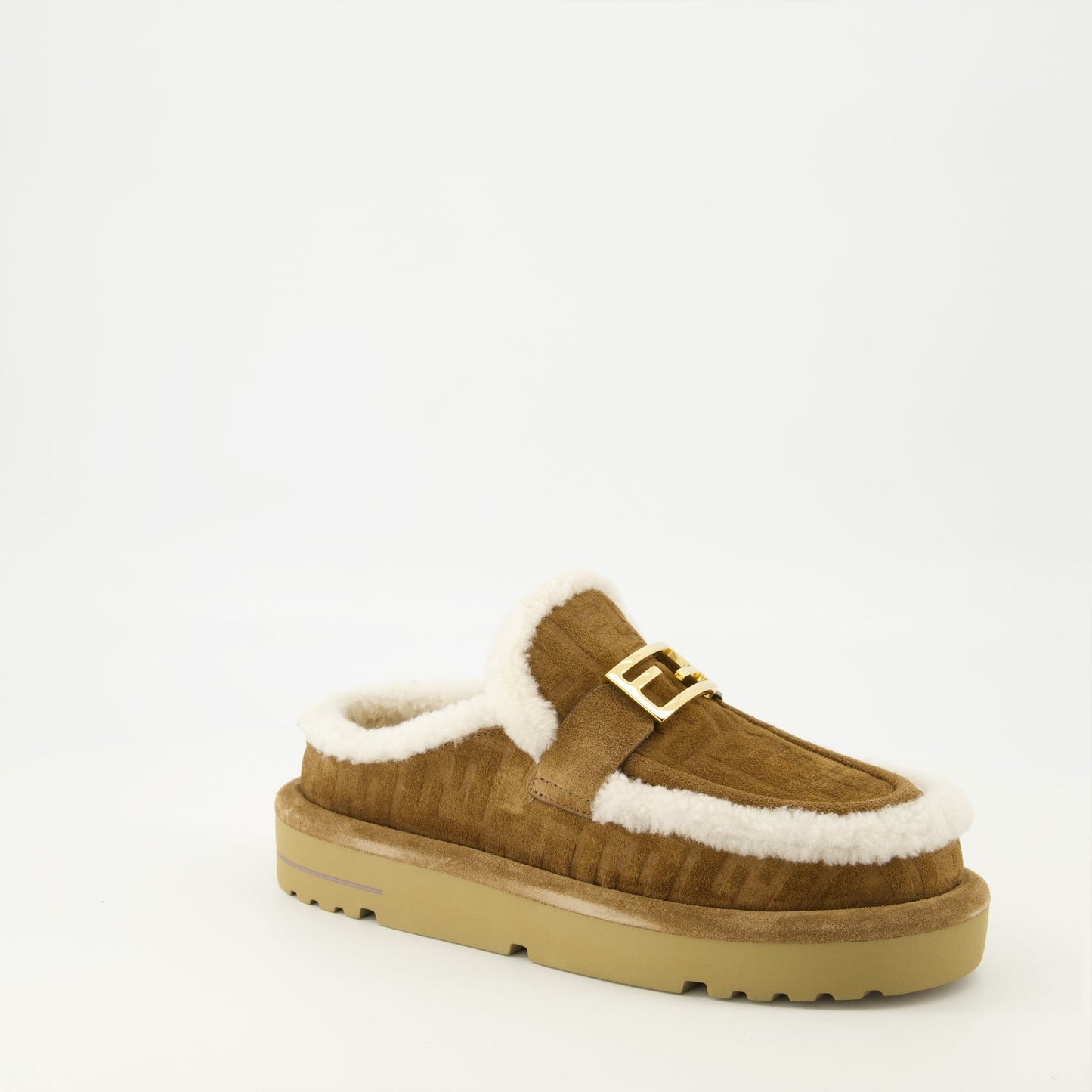 FF Brown Suede Clogs