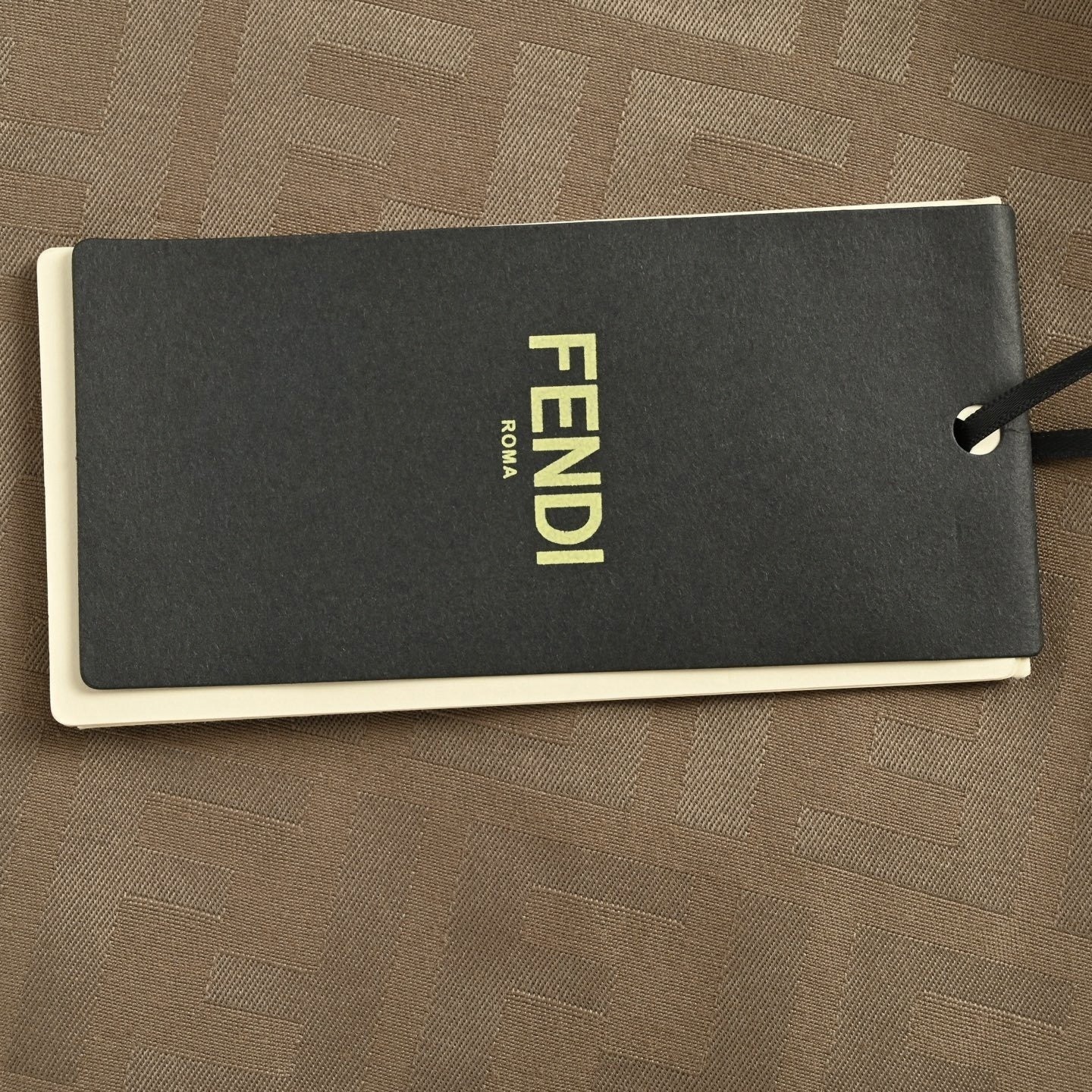 Tonal FF Jacquard Cotton Bomber Jacket | Taupe