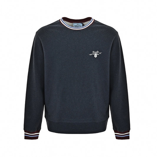 Heritage Crest Striped-Trim Sweatshirt