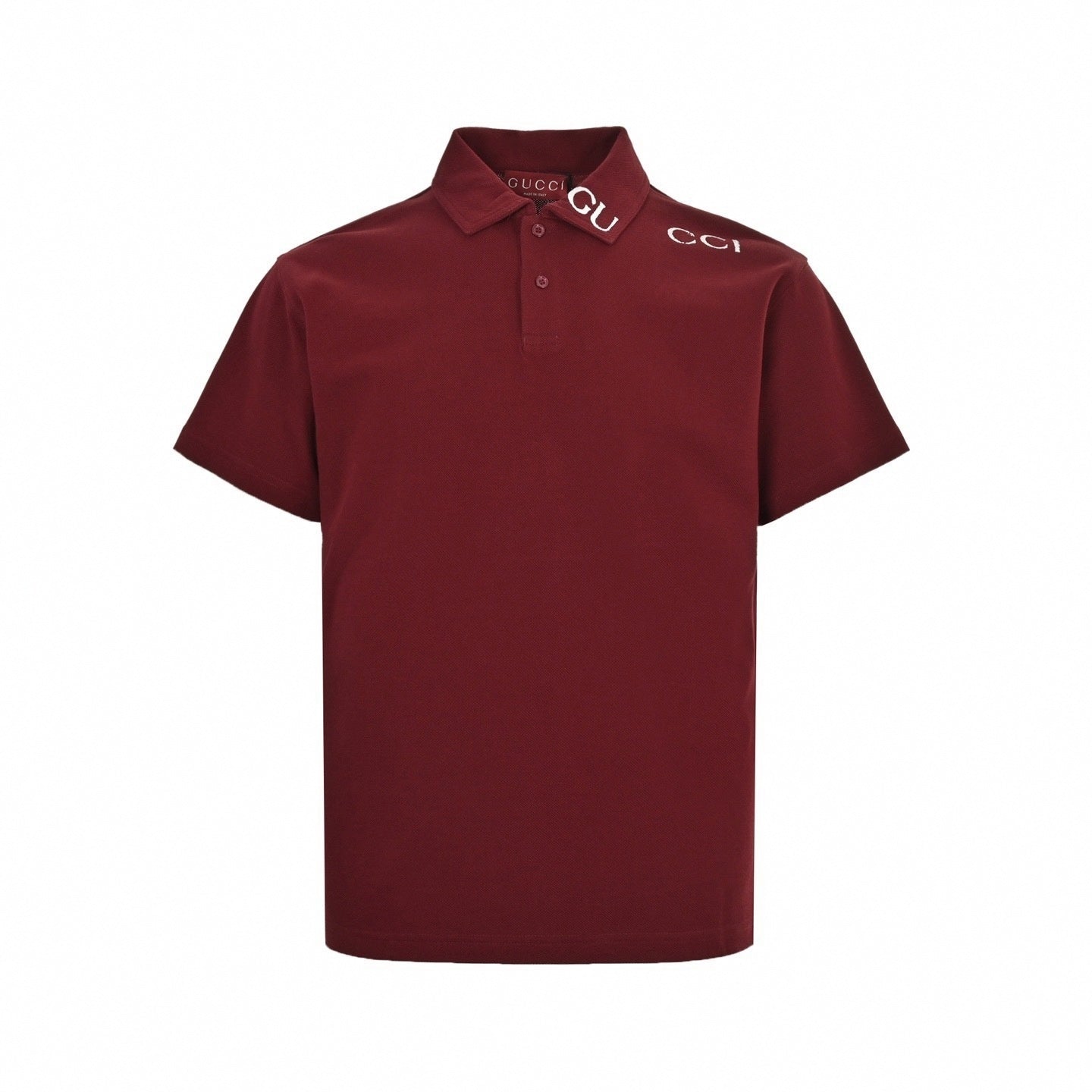 Embroidered Collar Polo Shirt