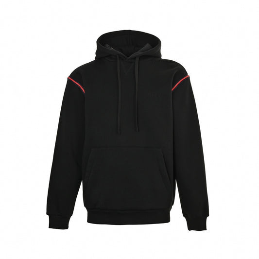 Web Stripe Detail Hoodie - Black