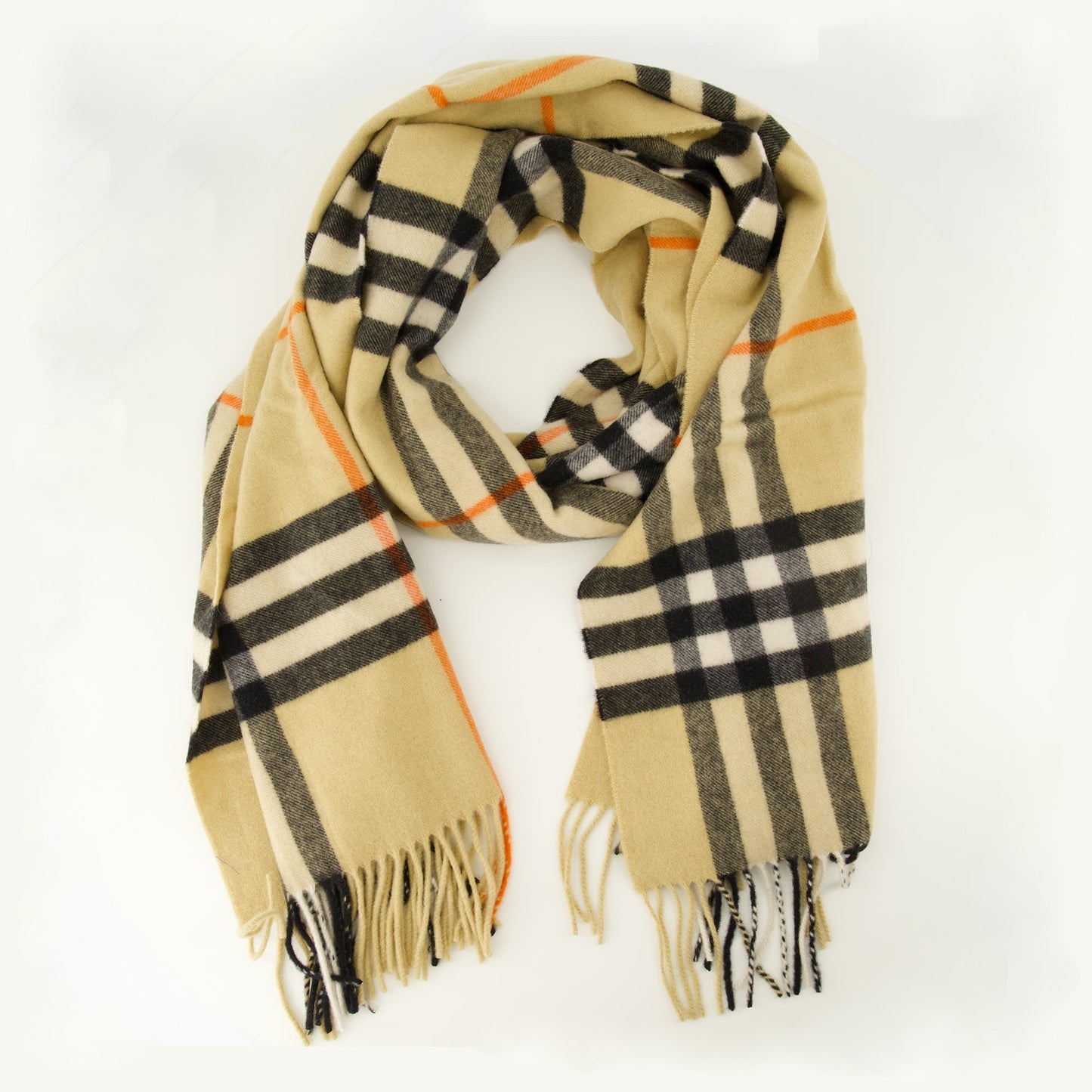 Check Cashmere Scarf