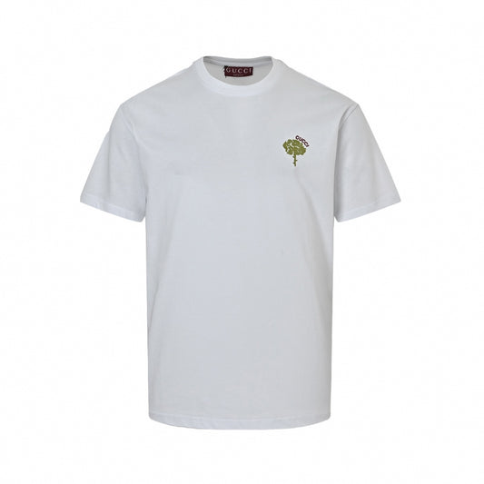 Embroidered Rose T-Shirt | White