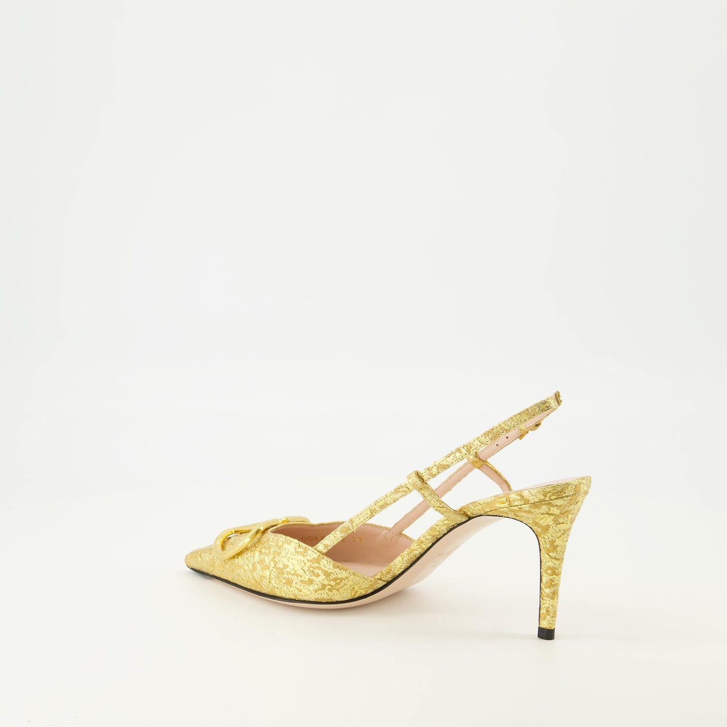 Vlogo Pumps in Golden Fabric