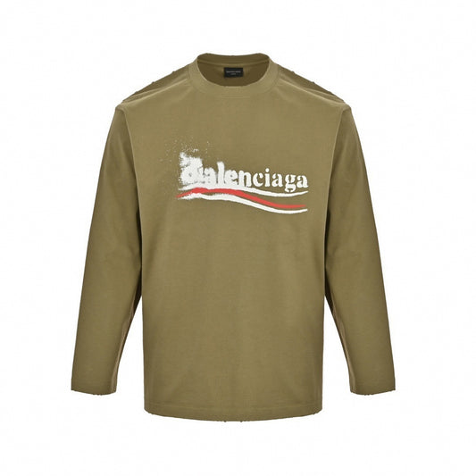 Distressed Signature Logo Long-Sleeve T-Shirt