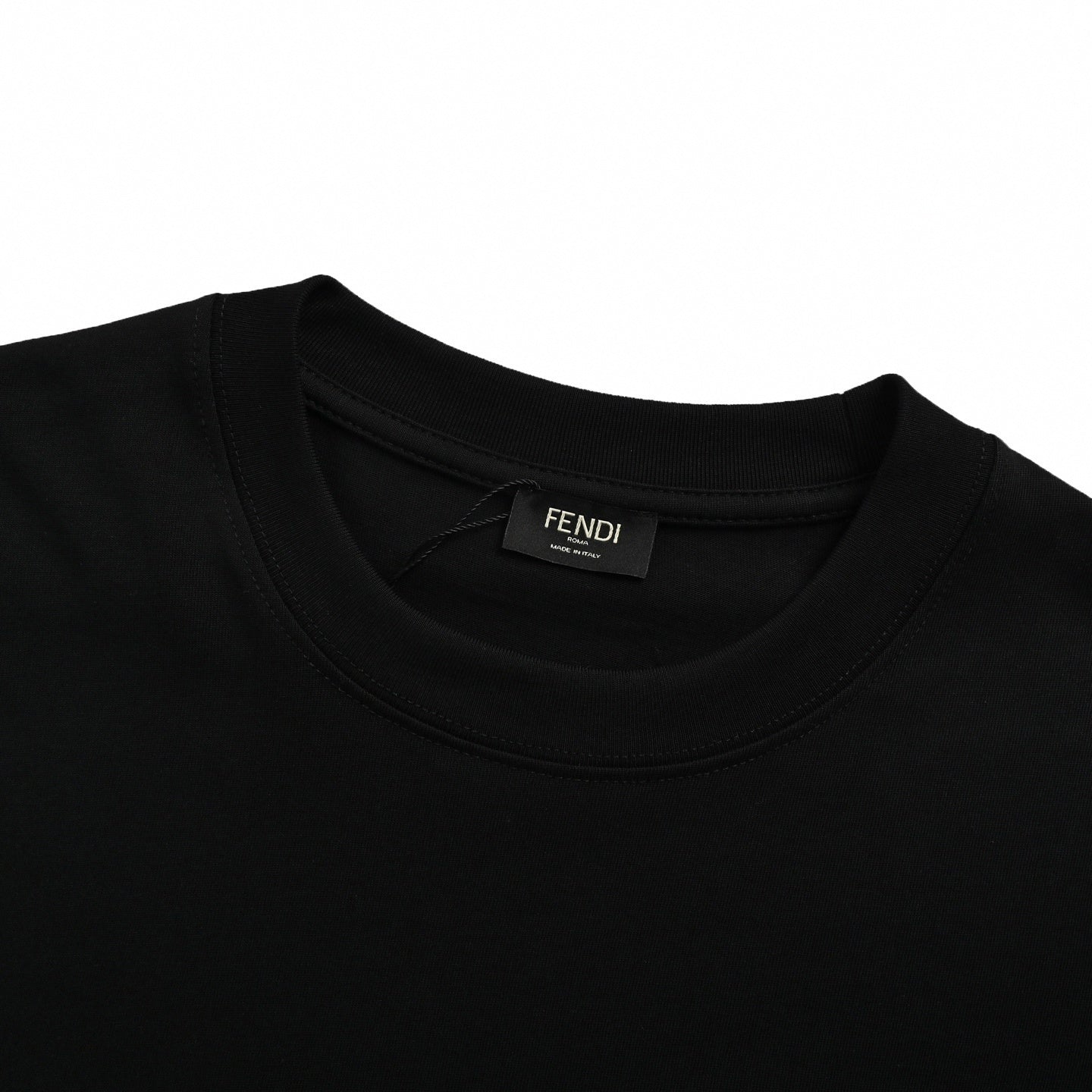 FF Monogram Zip Pocket Cotton T-Shirt