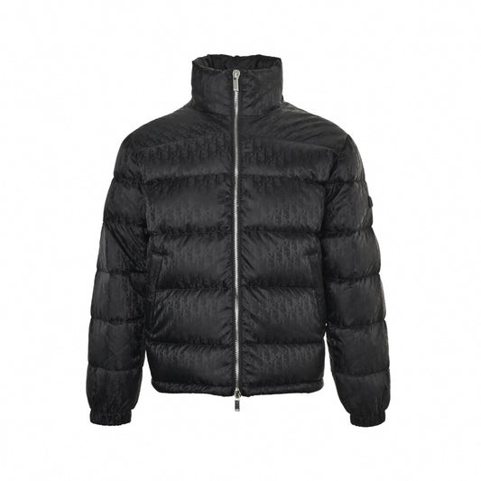 Oblique Tonal Jacquard Puffer