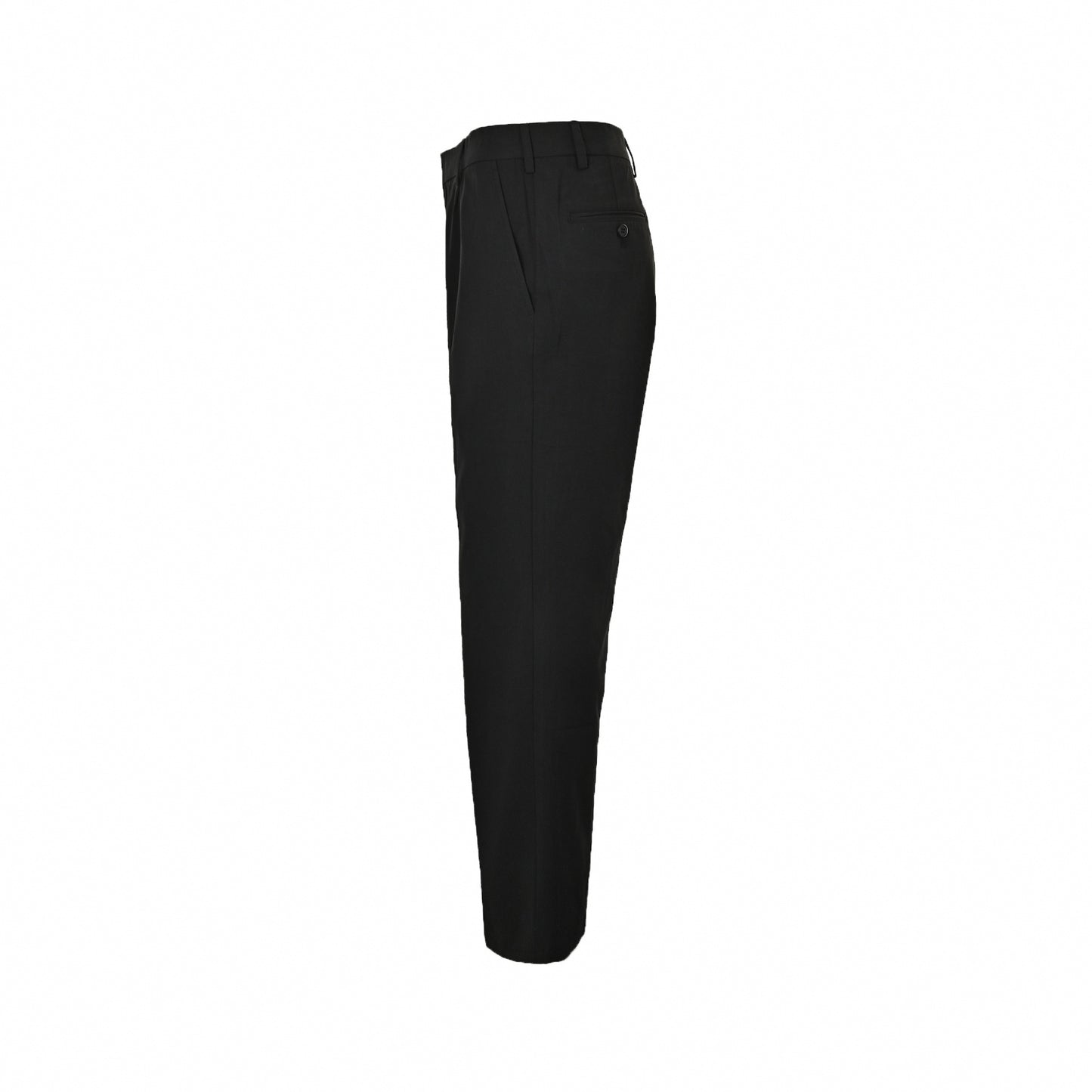 Gabardine Trousers with Triangle Logo | Black