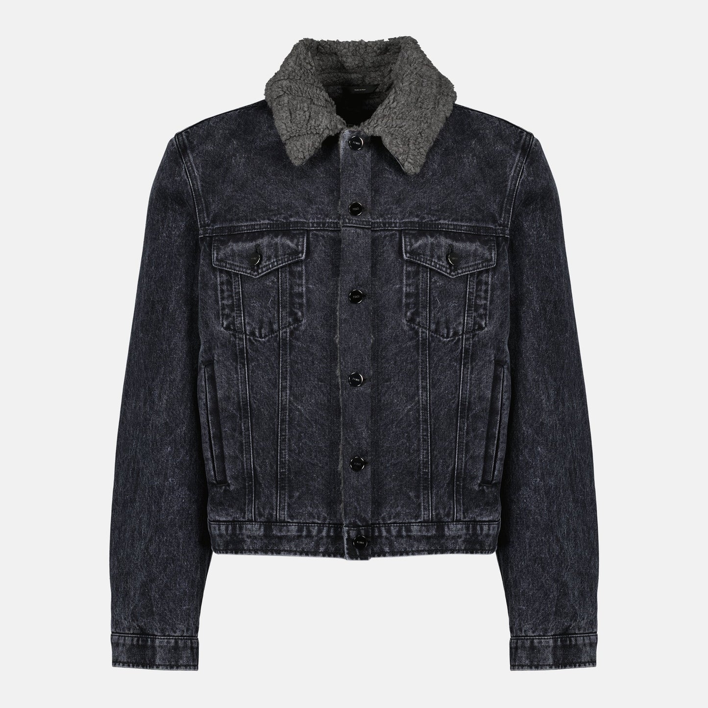 Black Quilted Denim Jacket