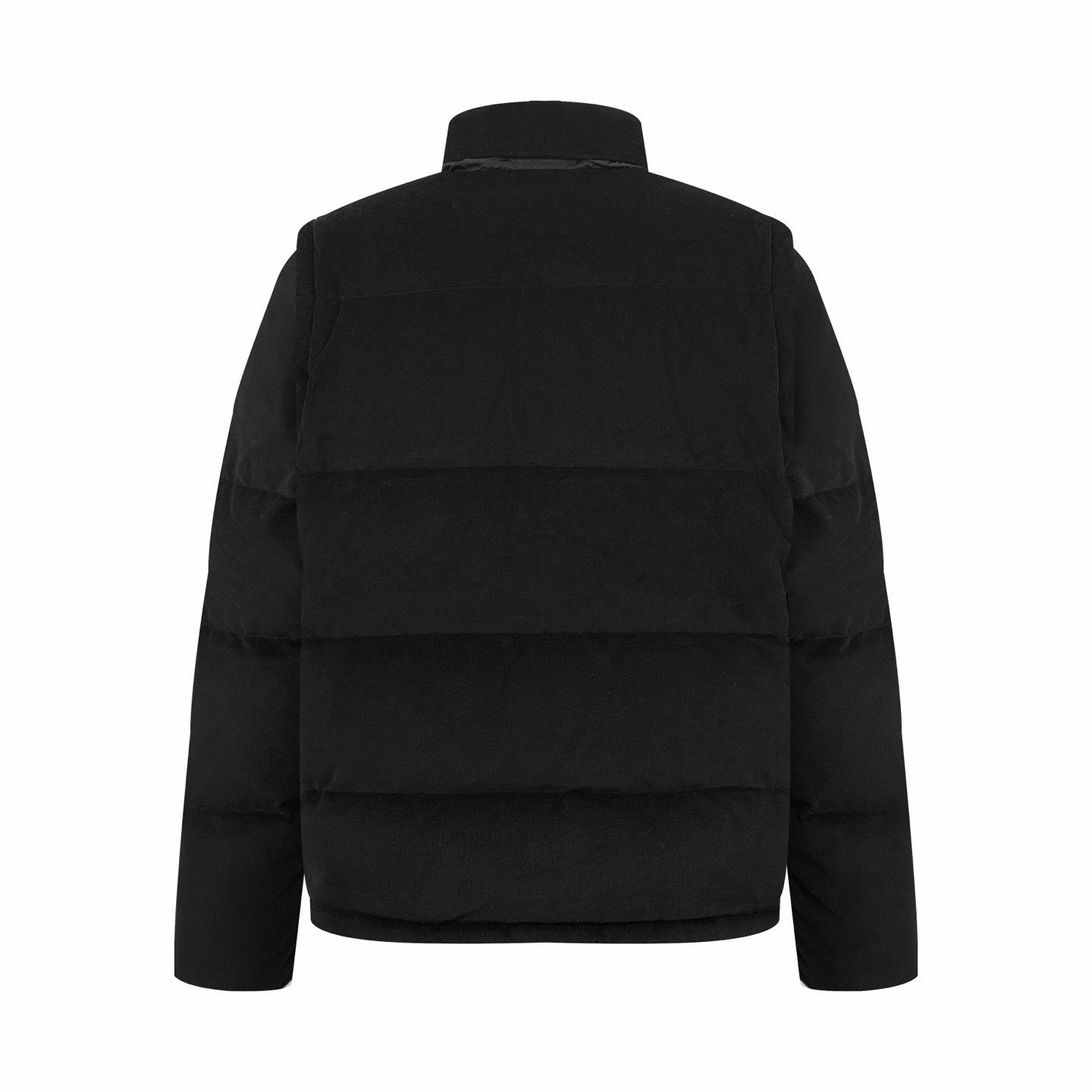 Convertible Corduroy Puffer Jacket | Black