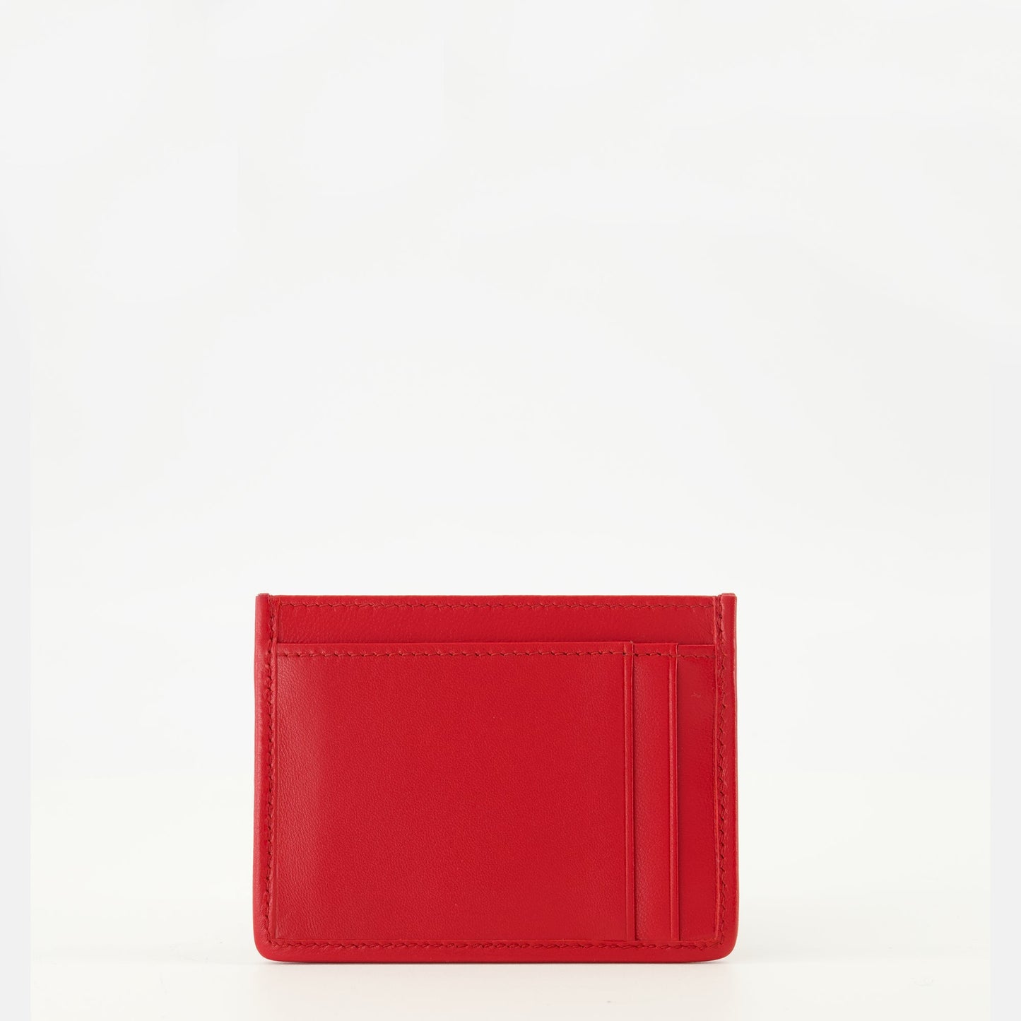 Red Quilted Leather Card Holder