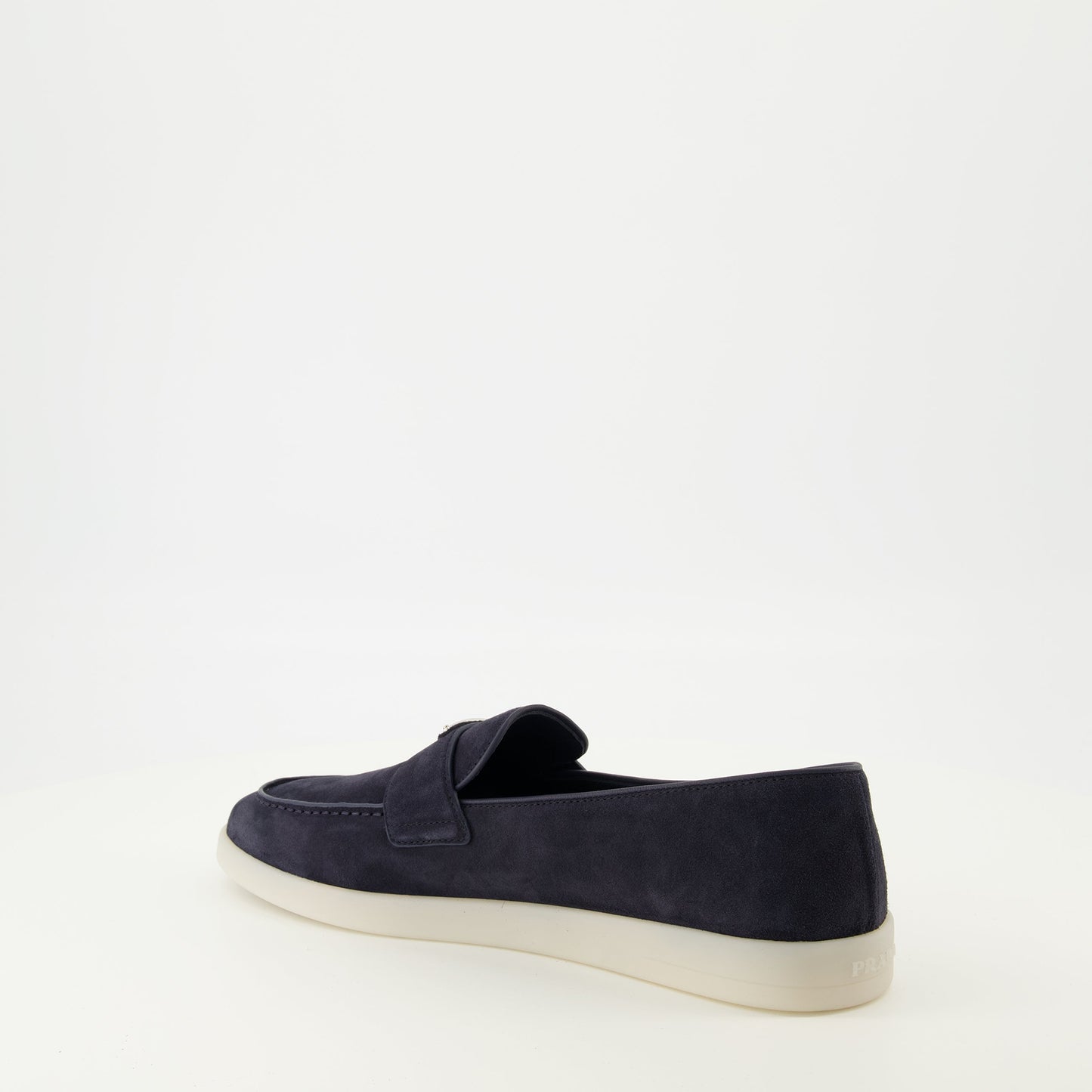 Navy Blue Suede Loafers