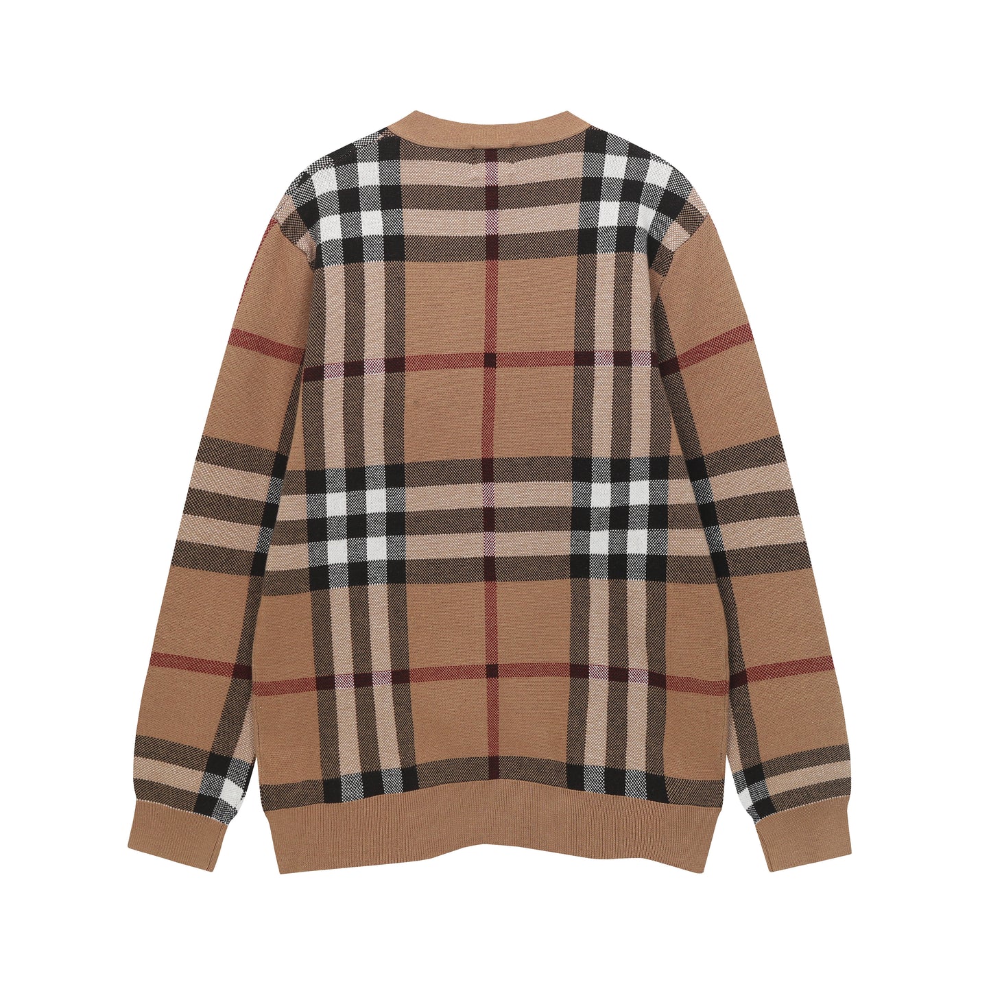 Giant Check V-Neck Cardigan | Archive Beige